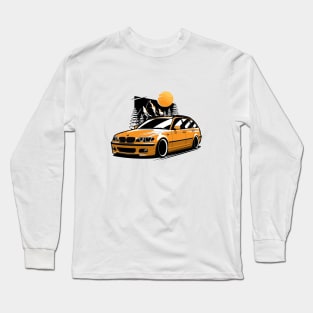 Yellow E46 Touring Mountains Long Sleeve T-Shirt